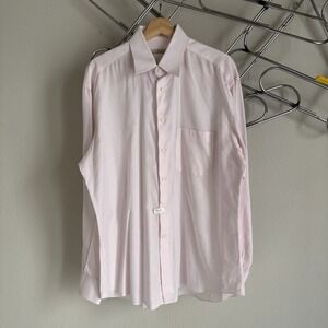 Ermenegildo Zegna Shirt Men 42 - 16½ Pink Long Sleeve Button Up Dress Office